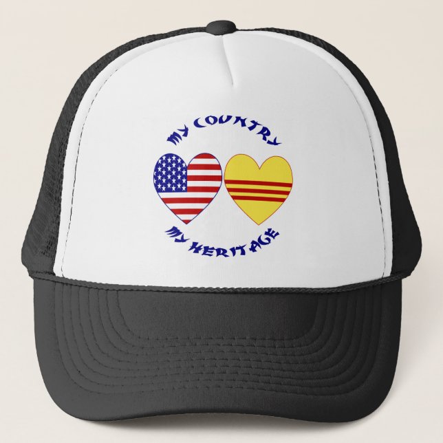 Südvietnam und USA - Landeserbe Truckerkappe (Vorderseite)