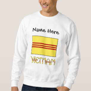 Südvietnam Vietnamesische Flagge Schwarz Personali Sweatshirt