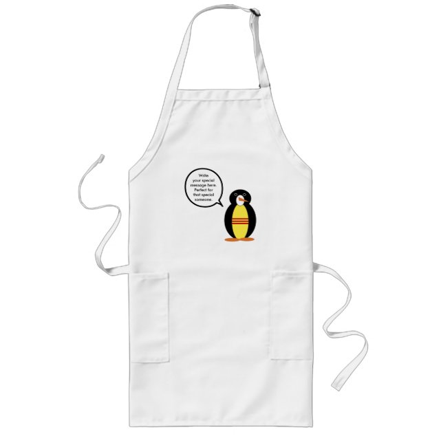 Südvietnamesisch sprechen Frau Penguin Personalisi Lange Schürze (Vorne)