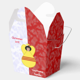 Südvietnamesische Engelflagge auf Rot und Weiß Geschenkschachtel