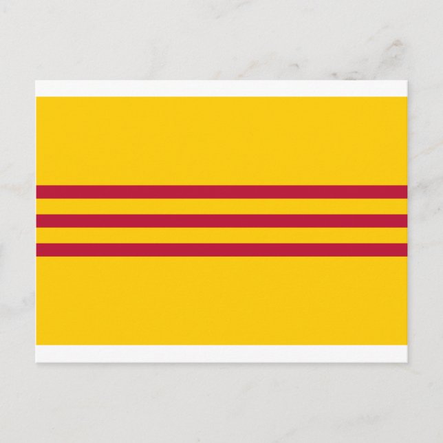 Südvietnamesische Flagge - Vietnam Cỏ vàng ba sc đ Postkarte (Vorderseite)