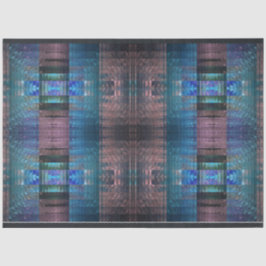 Südwest Abstraktes Fraktal Muster Blue Decoupage Seidenpapier