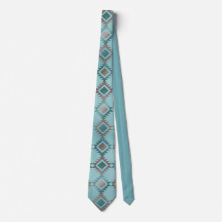 Südwest Aztec Aquamarines Design Muster Krawatte