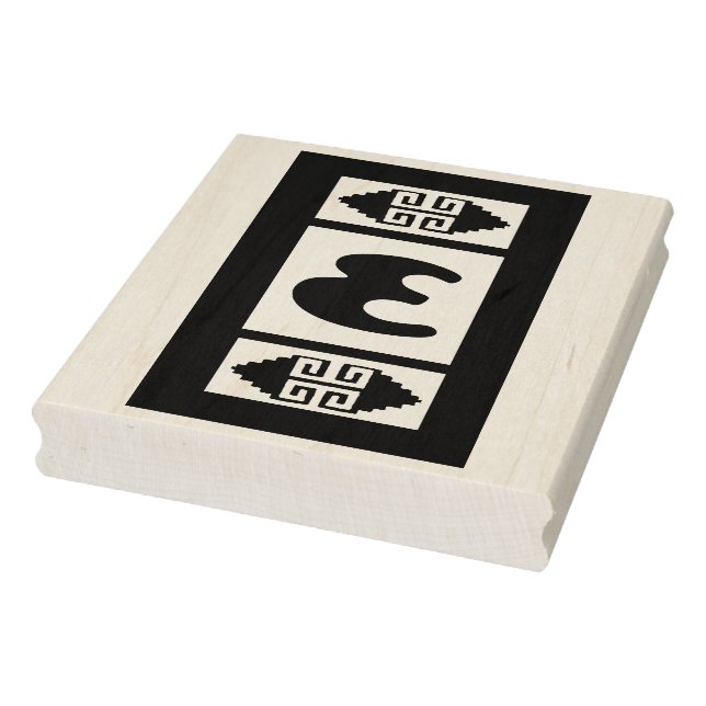 Südwest Aztec Nummer 3 Großes Design-Briefmarke-To Gummistempel (Stempel)