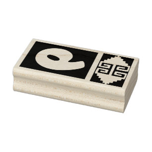 Südwest-Aztek Nummer 6 Design-Stempel-Werkzeug Gummistempel