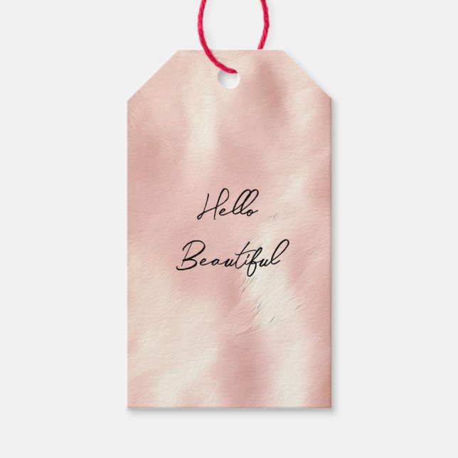 Südwest Blush Pink Gold Cowgirl Cowhide Geschenkanhänger (Vorderseite)