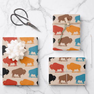 Südwest Buffalo Muster Geschenkpapier Set