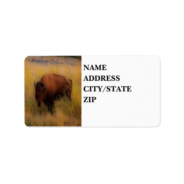 'Südwest Buffalo of the Prarie' Adressaufkleber (Vorne)