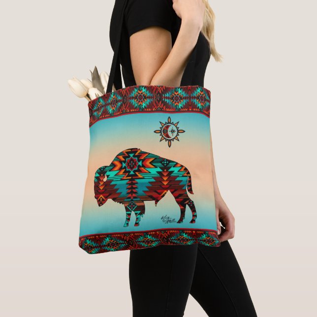 Südwest Buffalo Tote Bag Tasche (Von Nahem)