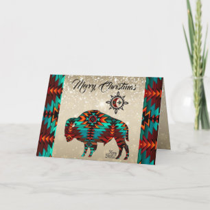 Südwest-Buffalo-Weihnachtskarte Feiertagskarte