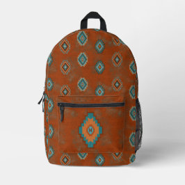 Südwest Canyon Kupfer Türkis Diamond Monogram Bedruckter Rucksack