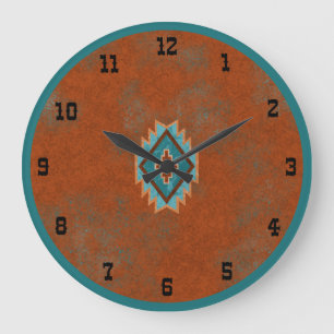 Südwest-Canyons Geometrische Mesa Old West Große Wanduhr