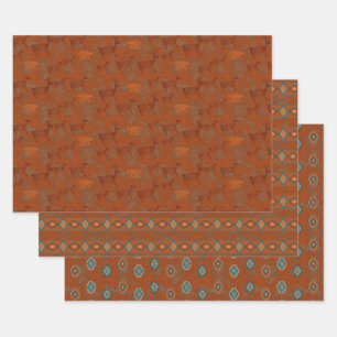 Südwest Canyons Petroglyph und geometrisches Must Geschenkpapier Set