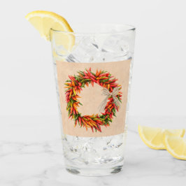 Südwest Chile Ristra Wreath auf Adobe Wall Glas