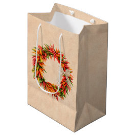 Südwest Chile Ristra Wreath auf Adobe Wall Mittlere Geschenktüte