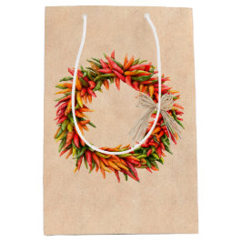 Südwest Chile Ristra Wreath auf Adobe Wall Mittlere Geschenktüte