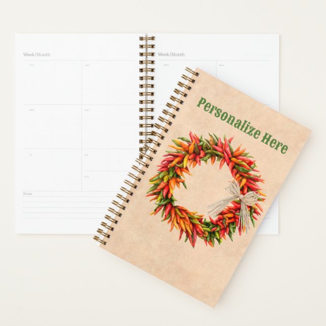 Südwest Chile Ristra Wreath auf Adobe Wall Planer (Anzeige)