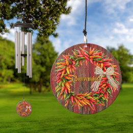 Südwest Chile Ristra Wreath Bienvenidos Windspiel