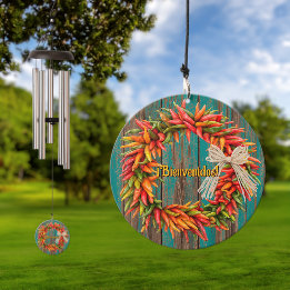 Südwest Chile Ristra Wreath Bienvenidos Windspiel