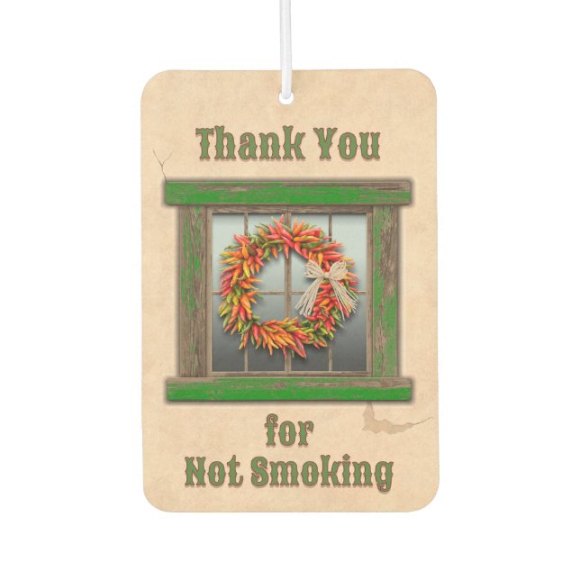 Südwest Chile Ristra Wreath Green Window Custom Autolufterfrischer (Vorderseite)
