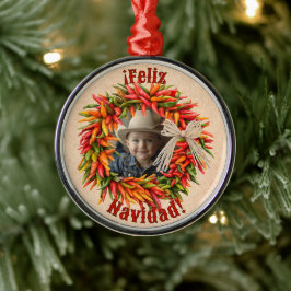 Südwest Chile Ristra Wreath Personalisiert Ornament Aus Metall