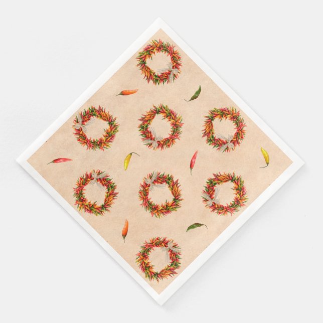 Südwest Chile Ristra Wreaths Serviette (Ecke)