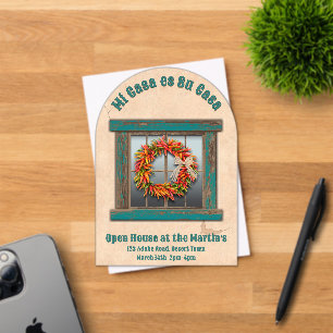 Südwest Chile Wreath Blue Window Personalisiert Acryleinladungen