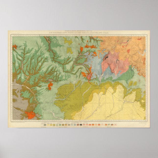 Südwest Colorado und Teile von New Mexico Poster (Vorne)