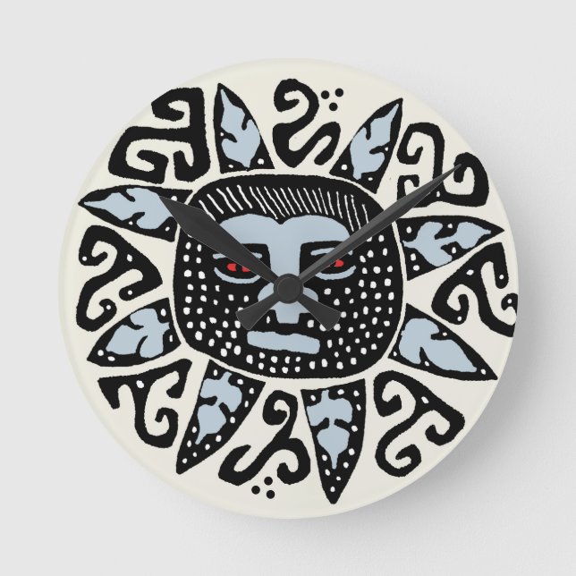 Südwest Del Sol Wall Clock - Stamm-Decke Runde Wanduhr (Vorderseite)