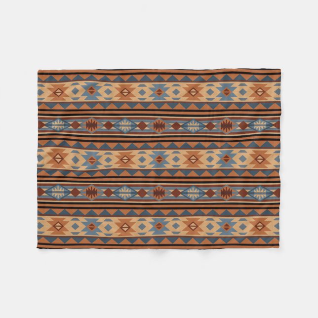 Südwest Design Adobe Gray Brown Tribal Muster Fleecedecke (Vorderseite (Horizontal))