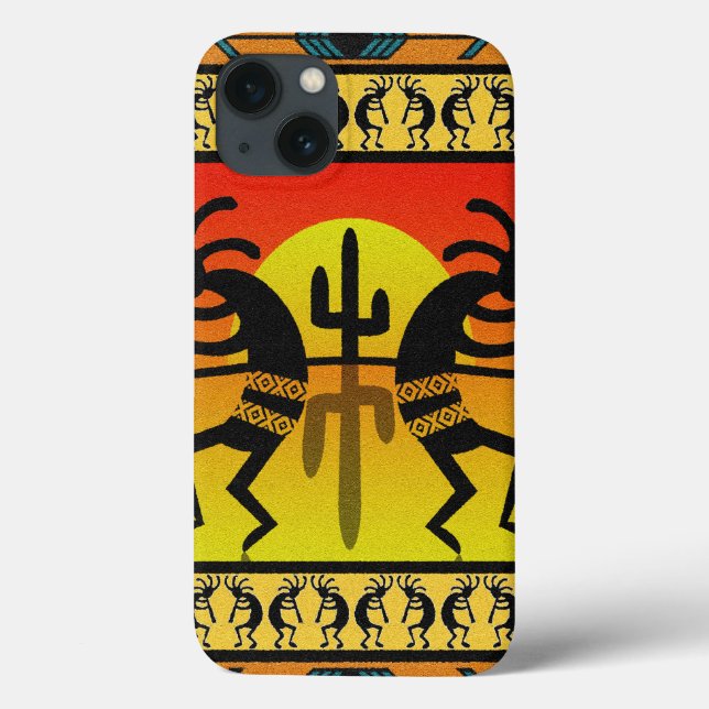 Südwest Design Dancing Kokopelli Desert Cactus Case-Mate iPhone Hülle (Rückseite)