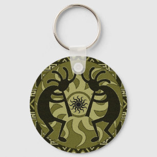 Südwest Design Dancing Kokopelli Tribal Sun Schlüsselanhänger