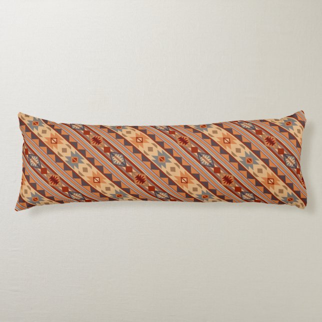 Südwest Design Diagonal Muster Tan Seitenschläferkissen (Vorderseite)