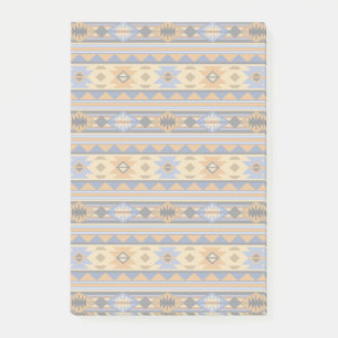Südwest Design Gold Blue Grau Tribal Muster Post-it Klebezettel