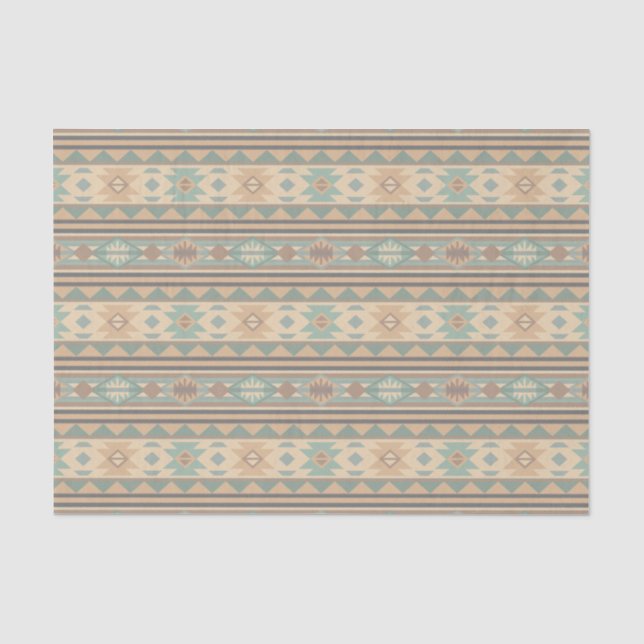 Südwest Design Green Brown Tan Seidenpapier (Vorderseite)