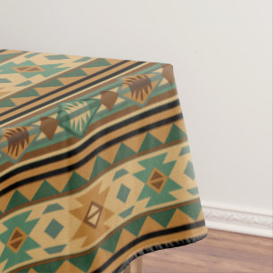 Südwest Design Green Brown Tan Tischdecke