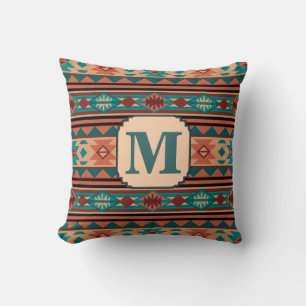 Südwest Design Türkise Terracotta Monogram Kissen