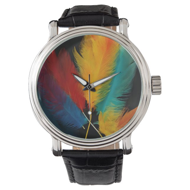 Südwest Feather Abstrakt Armbanduhr (Vorderseite)