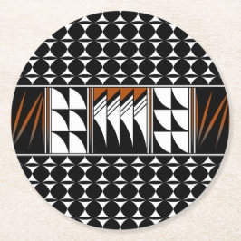 Südwest Feather Blessings Runder Pappuntersetzer