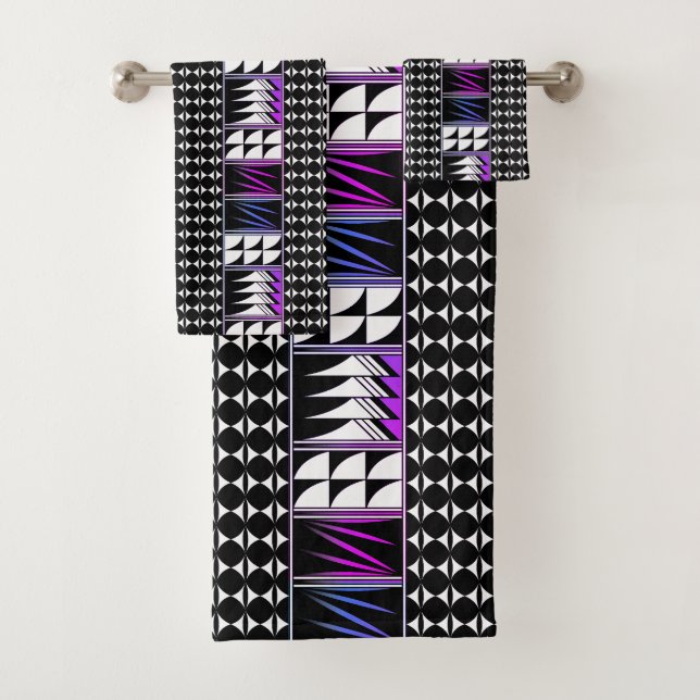 Südwest Feather Segen in heißen Rosa Badhandtuch Set (Insitu)