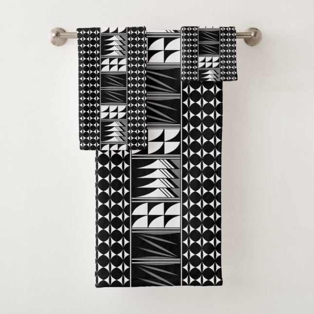 Südwest Feather Segnungen in Grau Badhandtuch Set (Insitu)