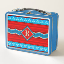 Südwest-Flusscanyon-Rot-Türkis-Monogramm