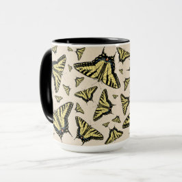 Südwest-Gelbe Frack-Schmetterlinge überall Tasse