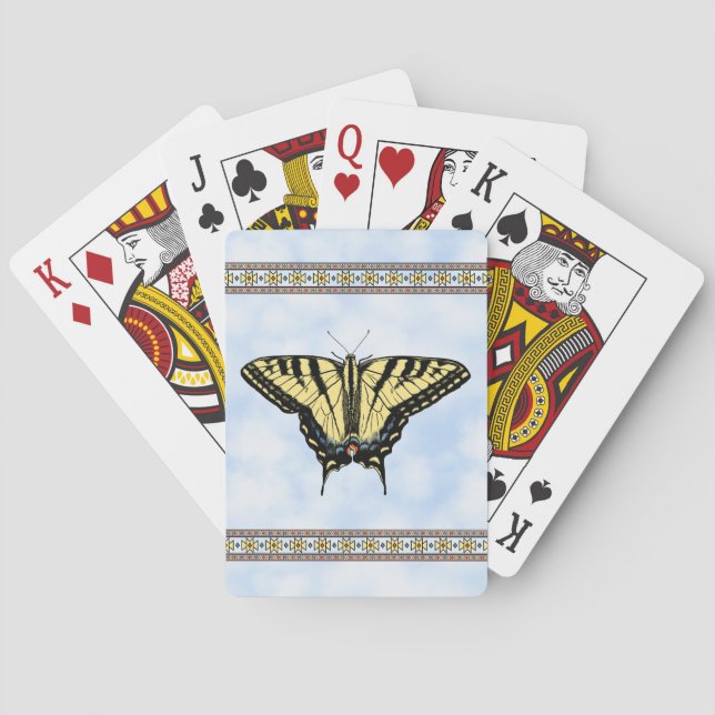 Südwest-Gelbes Frack Butterfly Blue Sky Spielkarten (Rückseite)