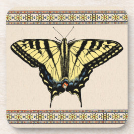 Südwest-Gelbes Frack Butterfly Getränkeuntersetzer