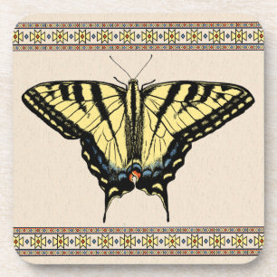 Südwest-Gelbes Frack Butterfly Getränkeuntersetzer