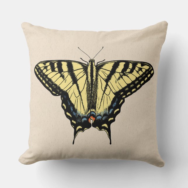 Südwest-Gelbes Frack Butterfly Kissen (Vorderseite)
