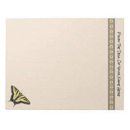 Südwest-Gelbes Frack Butterfly Notizblock
