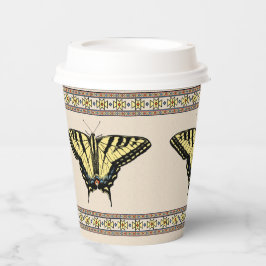 Südwest-Gelbes Frack Butterfly Pappbecher