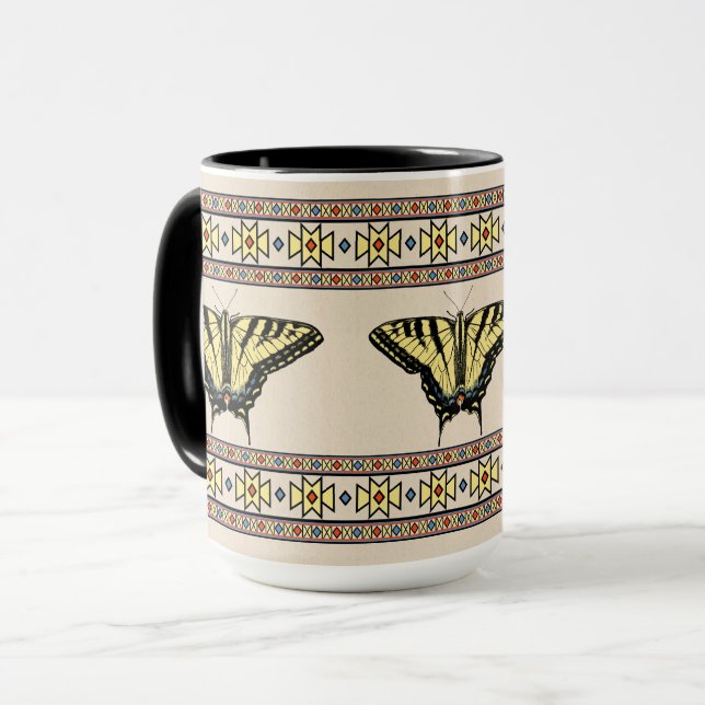 Südwest-Gelbes Frack Butterfly Tasse (Vorderseite Links)